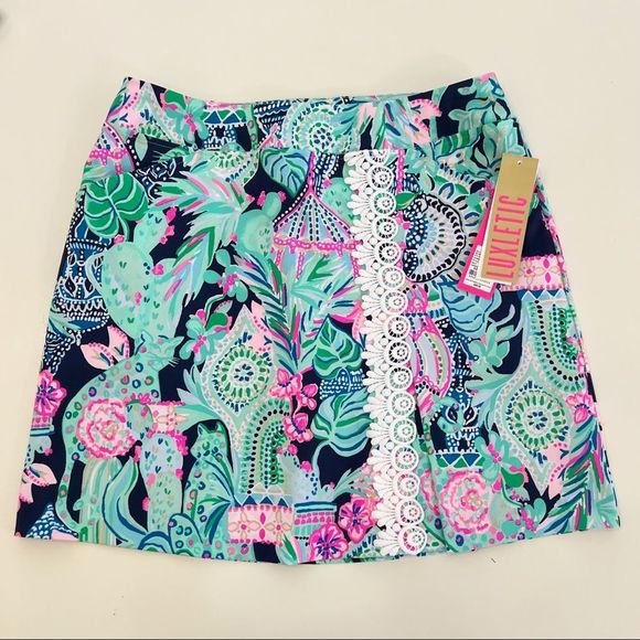 Lilly Pulitzer Pants - Lilly Pulitzer Daphne UPF 50 Golf Skort Luxletic Multi Lookin Sharp 8 New